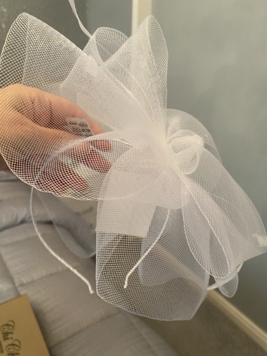 White fascinator hat for - white,
