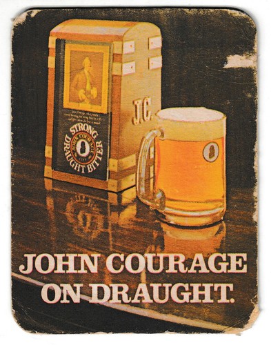 Vintage john courage beer mat - vintage,