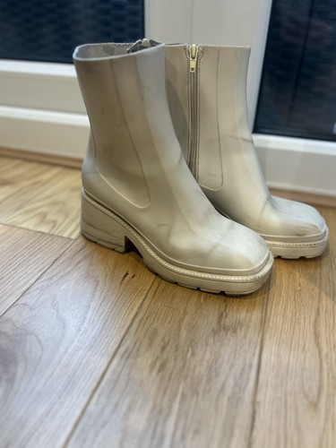 White rain boots with - white,