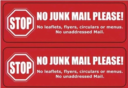 Junk mail cold callers - cold,