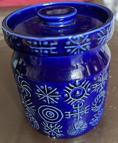 Blue portmeirion totem lidded - blue,