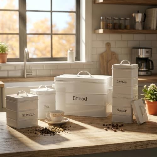 White bread bin - bin, tea