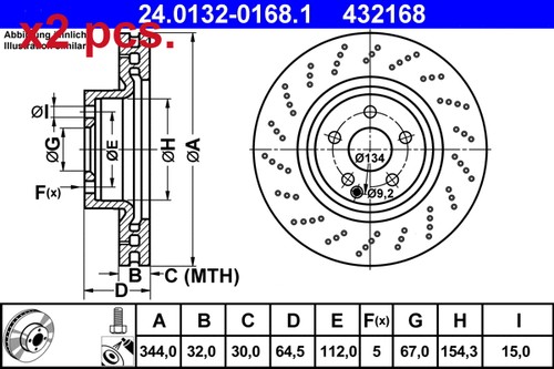 Pcs front brake disc rotos - x2,