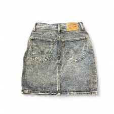 Levi's acid wash mini denim skirt blue vintage