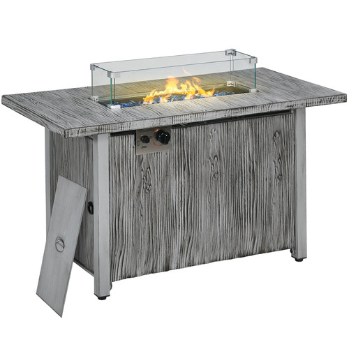 Gas fire pit table glass - gas,