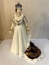 Royal Staffordshire Queen Elizabeth II In Coronation Robes Figurine 2012 Jubilee