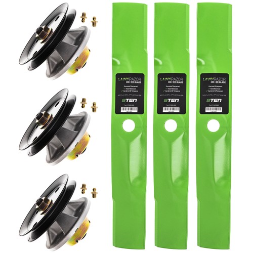 Deck spindle mower blade - &,