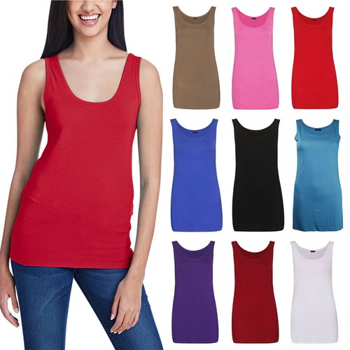 Womens scoop neck - neck, sleeveless