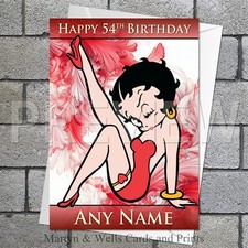 Betty boop birthday card - birthday, 5x7