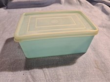 Tupperware Vintage Retro Blue Storage Container Butter Dish 