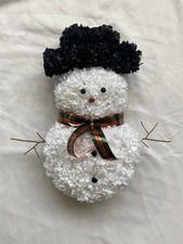 Mini Snowman 2D Silk Flower