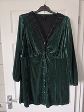 Simply Be Size 24 Green Velvet