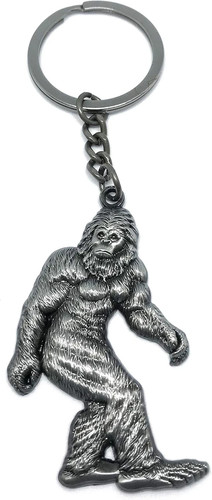 Metal bigfoot keychain - keychain,