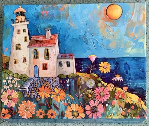 Painting lighthouse 1000 piece - painting,
