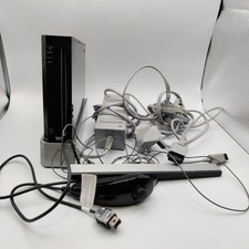 Nintendo Wii Black Console With Cables Model RVL-001 2006 No Remote S6505