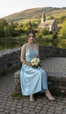 Prom Bridesmaid Dress Aqua