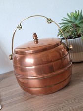 Vintage copper ice bucket with