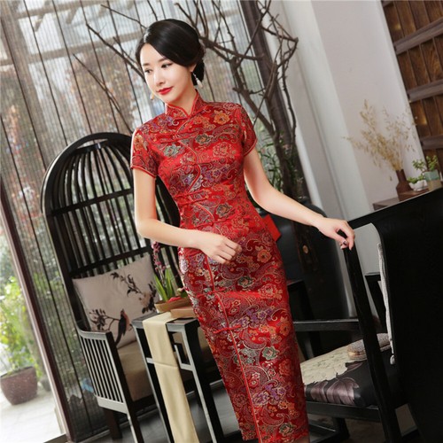 Lady traditional slim qipao - lady,
