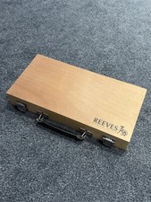 Vintage Reeves Watercolour Wooden Artists Paint Box