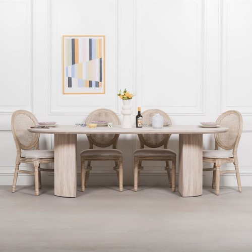 Seconds blanche ribbed - ribbed, wooden