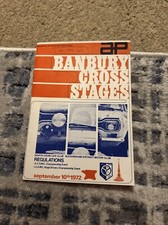1972 AP Banbury Cross Stages Rally Official Regulations North Oxon Car Club