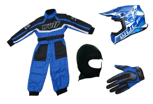 Kids wulfsport blue - blue, mx
