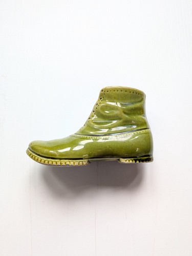 Antique green glazed pottery - glazed,