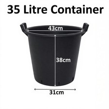 35 Litre Plant Pot With Handles Heavy Duty 35L Tree Big Large Plastic Pots Shrub