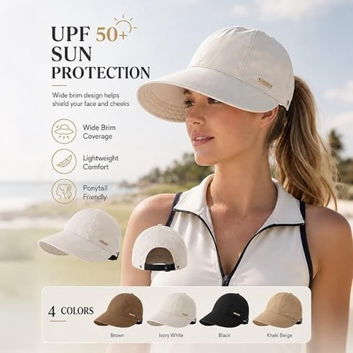 Women wide brim sun visor - wide,