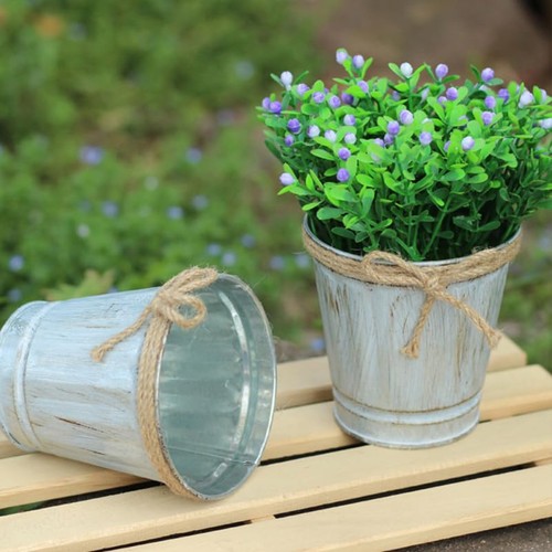 Metal vase iron shabby chic - vase,