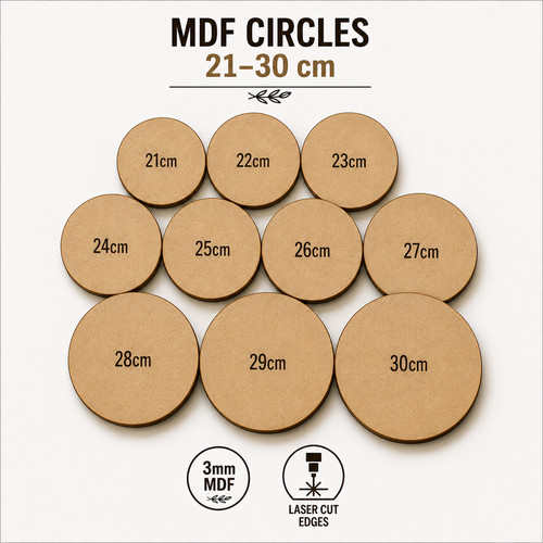 Wooden mdf circle - circle, 21cm