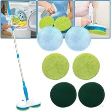 Electric Floating Mop Rechargeable Cordless Floor Cleaner with 6 Cleaning Pads