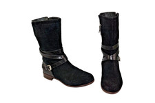 UGG black suede & leather