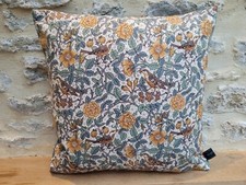 William Morris  Bird Briarwood Cotton & Velvet Fabric Cushion Cover Sanderson