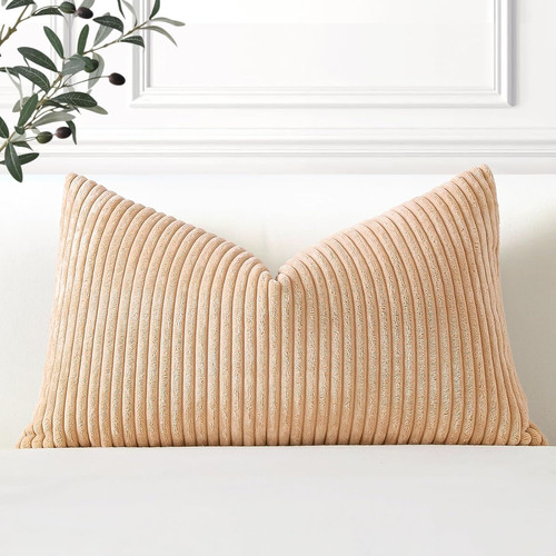 Cozy striped corduroy cushion - striped,