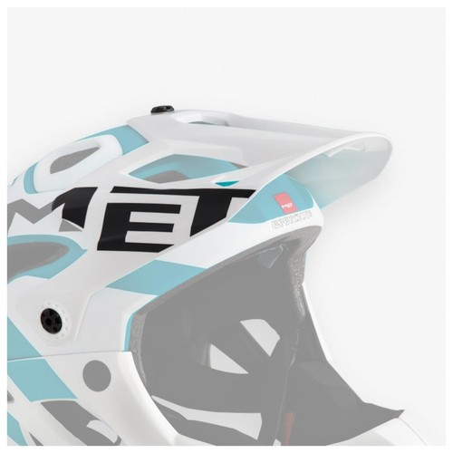 Met parachute visor white cyan - visor,