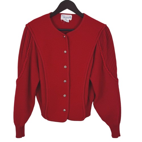 Vintage 1980s preppy red - red, wool