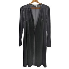 Y2K Velvet Duster Coat Long