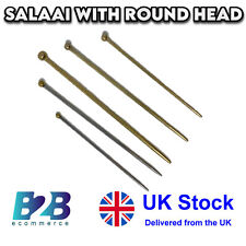 Sikh Turban Patka Pagg Hair Salai Baaj Steel With Round Head Needle