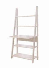 White ladder desk bookcase - ladder,