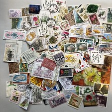 50 Postage Stamps JUNK JOURNAL SPECIALS All Different OFF Paper Vintage Thematic