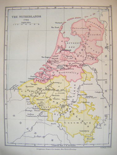Original 1899 antique map - original, of