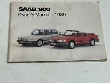 1989 SAAB 900 OWNERS MANUAL