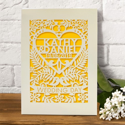 Personalised wedding day - personalised, card