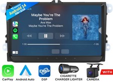 Android 14 Auto Apple Carplay Radio Stereo For VW Golf MK5 Polo Passat Bluetooth