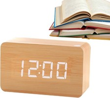Wooden Digital Alarm Clock