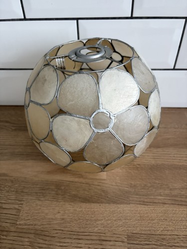 Capiz shell globe flower light - globe,