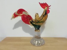 Murano style  Large Heavy Glass Cockerel 37cm High 37cm long in Excellent con..