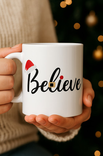 Believe coffee mug christmas - believe, mug,