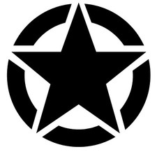 Army/military Star decal x 2 for car,van,bus,wall,etc